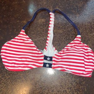 American flag stars & stripes swimsuit top
